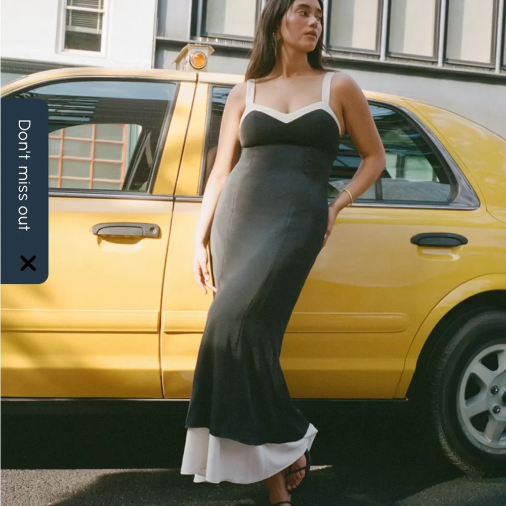 Abercrombie Contrast Tie-Back Maxi Dress